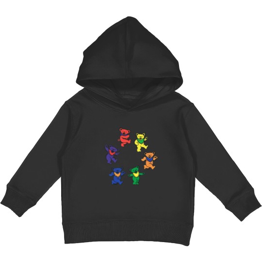 Discover grateful happy bear dead Kids Pullover Hoodies