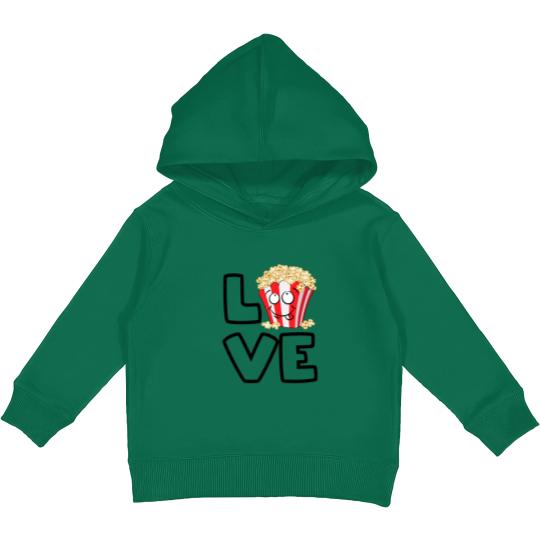 Discover Love Popcorn - Popcorn Lovers - Kids Pullover Hoodies