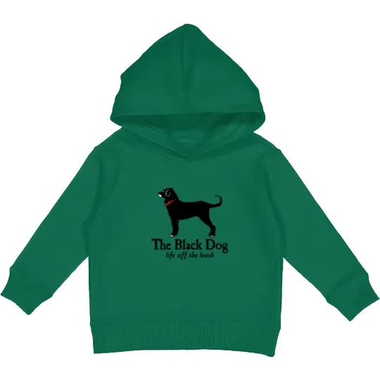 Discover The Black Dog Logo Life Off The Leash Kids Pullover Hoodies