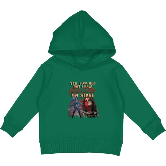 Discover Yes I Am Old But I Saw Alice Cooper On Stage Kids Pullover Hoodies, Alice Cooper Kids Pullover Hoodies