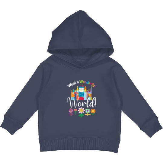 Discover What a Wonderful World Fitted Kids Pullover Hoodies