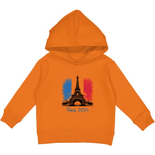 Discover Summer Games, 2024 Paris Olympics, France Kids Pullover Hoodies