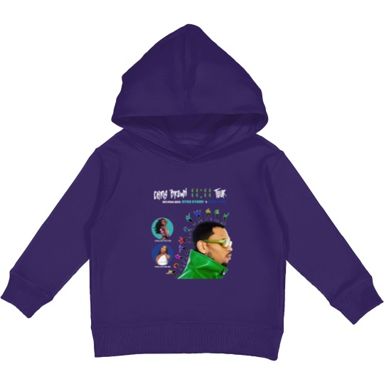 Discover Chris Brown 11:11 Tour 2024 Kids Pullover Hoodies - Concert Collection