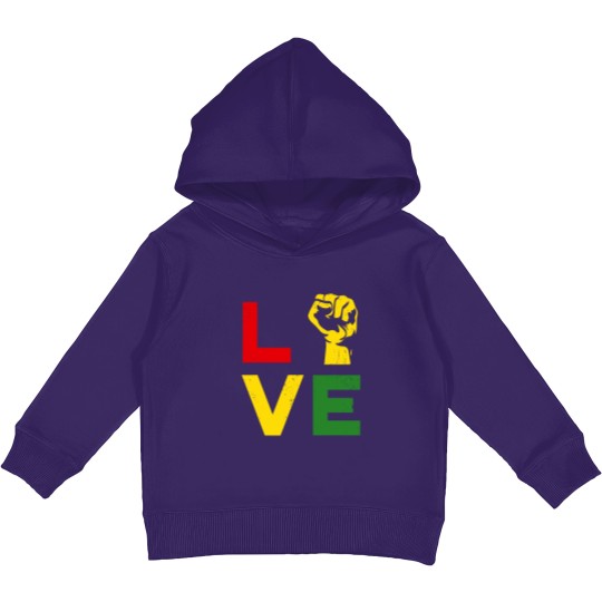 Discover Juneteenth Vintage Love Emancipation Day Melanin Black Pride Kids Pullover Hoodies