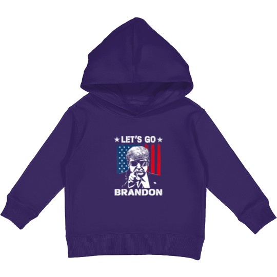 Discover Funny Trump Lets Go Brandon Lets Go Brandon US Fla Kids Pullover Hoodies