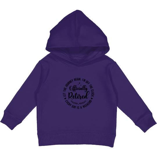 Discover Officially Retired 2024 Funny Kids Pullover Hoodie
