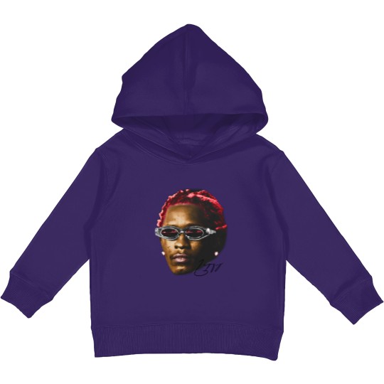 Discover YOUNG THUG Kids Pullover Hoodies | Rap Kids Pullover Hoodies Concert Merch Kanye Thugger Slime Season | White Red Rare Hip Hop Graphic Print |