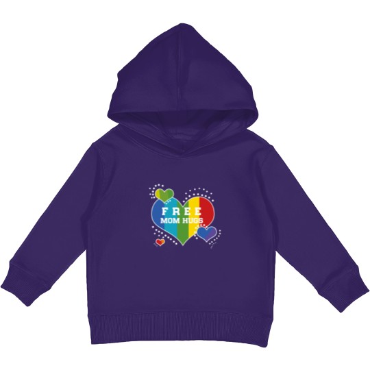 Discover Free Mum Hugs Rainbow Heart Classic Kids Pullover Hoodies