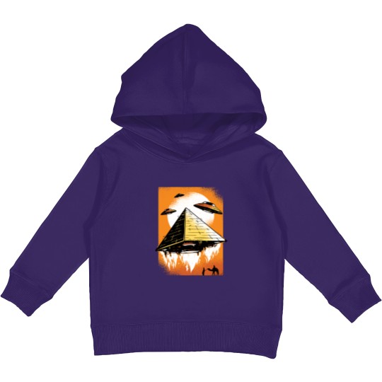 Discover Pyramid Ufo Design - Pyramid Ufo - Kids Pullover Hoodies