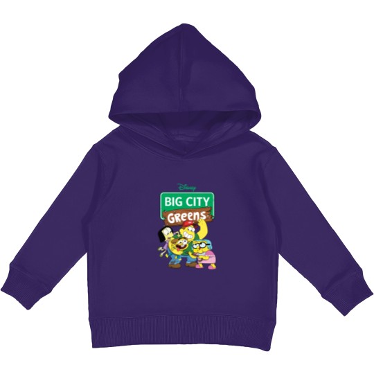 Discover Big City Greens Family Kids Pullover Hoodie with Cricket Green Tilly Green Bill Green Design