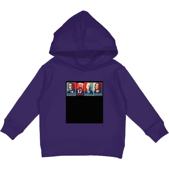Discover Hope Hate Heal Grow Harris 2024 Kids Pullover Hoodies