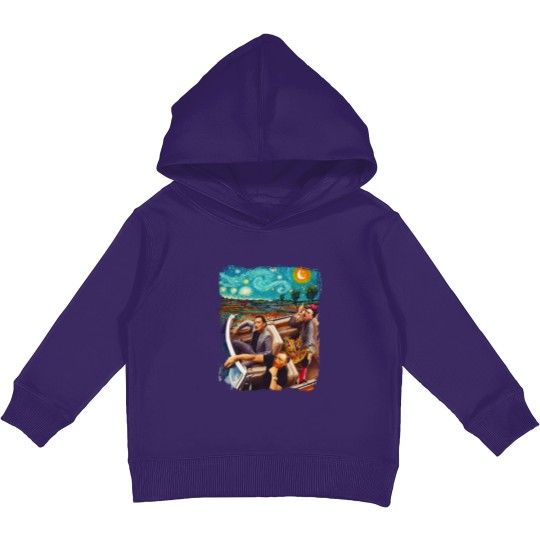 Discover Vincent-Van-Gogh-Frida-Salvador-Dali-Banksy-car Kids Pullover Hoodies