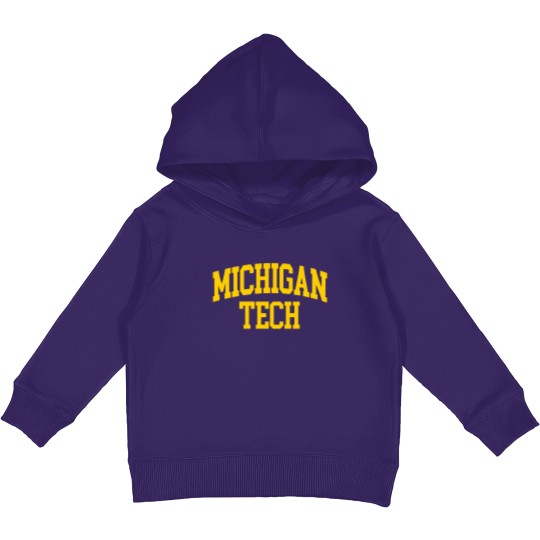 Discover michigan tech - college font curved Kids Pullover Hoodies