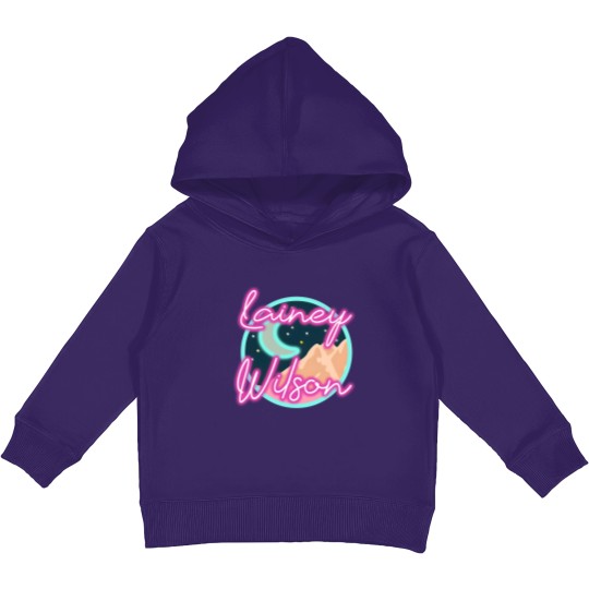 Discover Lainey Wilson Cowboy Neon Kids Pullover Hoodies