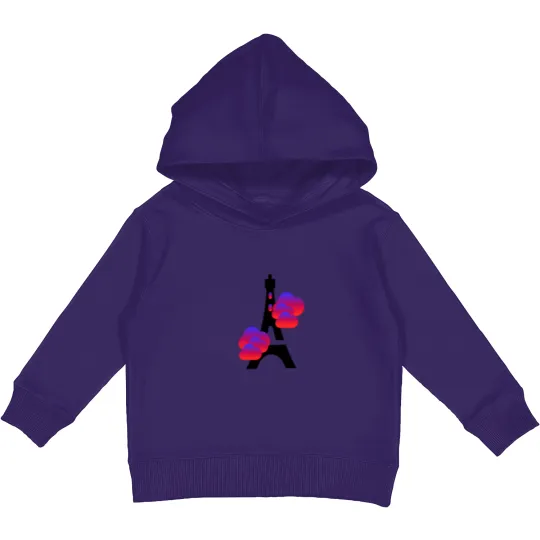 Discover Eiffel Tower From Paris Kids Pullover Hoodies