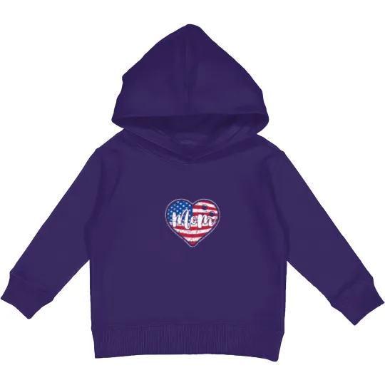 Discover Womens Distressed American Flag Heart Bowling Kids Pullover Hoodies