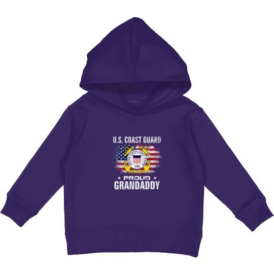 Discover U.S Coast Guard Proud Grandaddy With American Flag Kids Pullover Hoodies