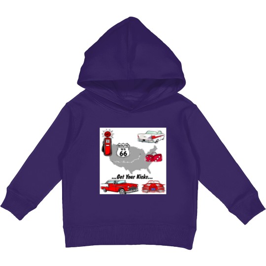 Discover Vintage Get your kicks s and gifts Kids Pullover Hoodies