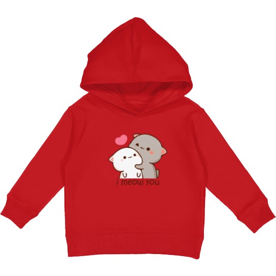 Discover Peach and goma mochi cat Kids Pullover Hoodies