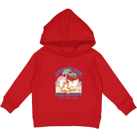 Discover Childless Cat Ladies For Kamala Kids Pullover Hoodies, Childless Cat Lady Kids Pullover Hoodies