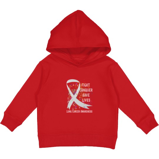 Discover Lung Cancer - Lung Cancer Awareness - Kids Pullover Hoodies