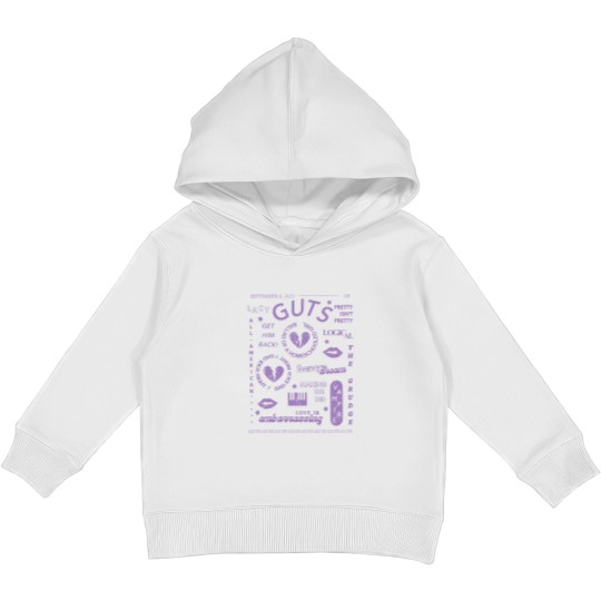 Discover Olivia Rodrigo Guts Graphic Fan Kids Pullover Hoodies, Music Album Kids Pullover Hoodies