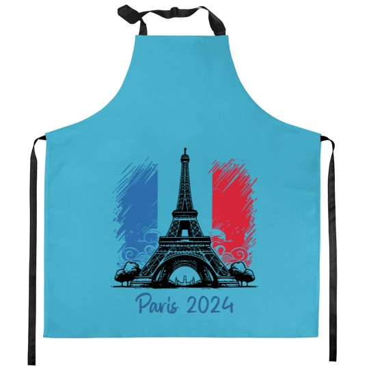 Discover Summer Games, 2024 Paris Olympics, France Kitchen Aprons