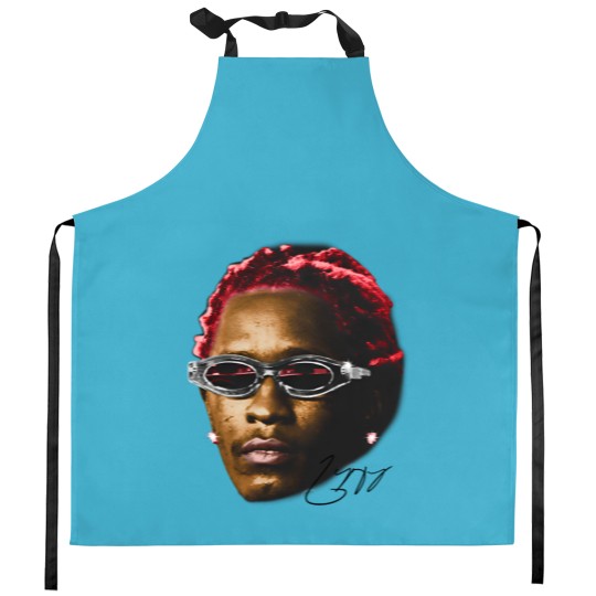 Discover YOUNG THUG Kitchen Aprons | Rap Kitchen Aprons Concert Merch Kanye Thugger Slime Season | White Red Rare Hip Hop Graphic Print |