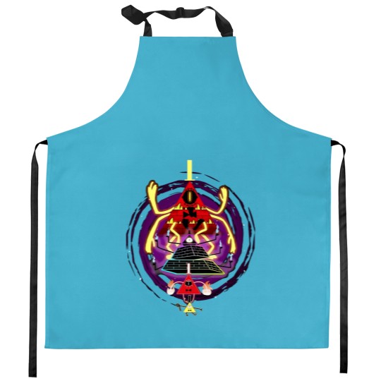 Discover Bill Cipher Gravity Falls Kitchen Aprons