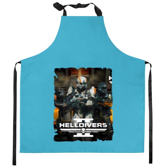 Discover Helldivers Minimalist Kitchen Aprons, Helldivers Kitchen Aprons