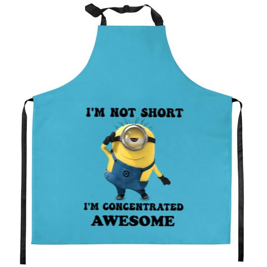 Discover Minions I'm Not Short I'm Concentrated Awesome The Rise of Gru Graphic Kitchen Aprons