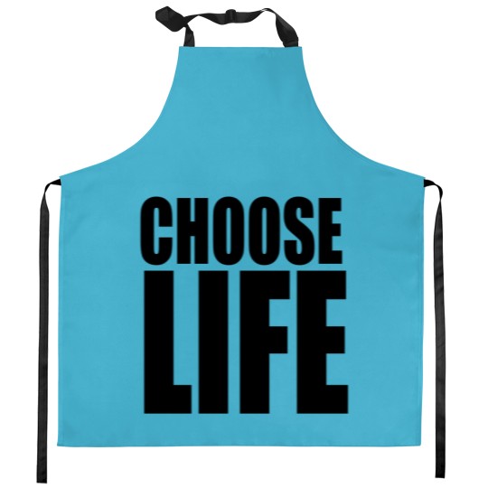 Discover George Michael Choose Life Kitchen Aprons, 80s Slogan Kitchen Aprons, Celebrity Retro Vintage Kitchen Aprons