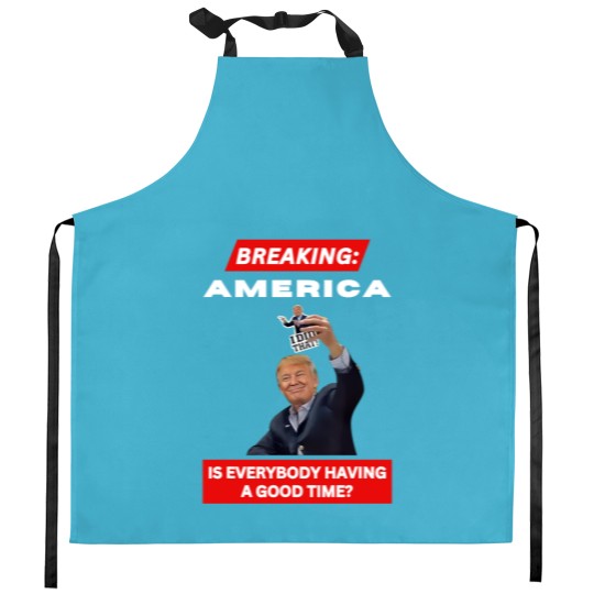 Discover BREAKING AMERICA Anti-Trump Tariffs HANDS OFF 2025 Protest Kitchen Aprons