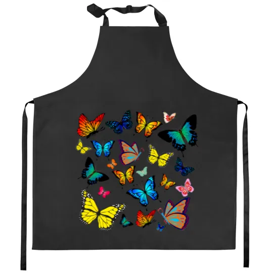 Discover Butterflies pattern Kitchen Aprons