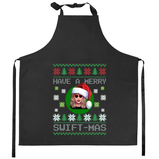 Discover Have A Merry Swiftmas, Ugly Merry Swiftmas Sweater, Funny Christmas Kitchen Aprons