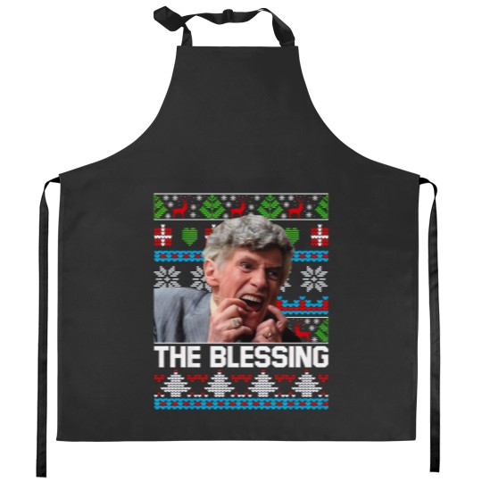 Discover The Blessing Kitchen Aprons, Uncle Lewis Xmas Vacation Kitchen Aprons