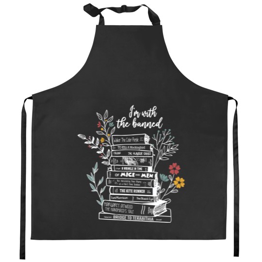 Discover im with the banned books Kitchen Aprons, Im with the banned, Book Gift Kitchen Aprons
