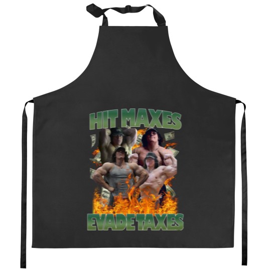 Discover Hit Maxes Evade Taxes Sam Sulek Pump Cover Gift For Bodybuilder Kitchen Aprons