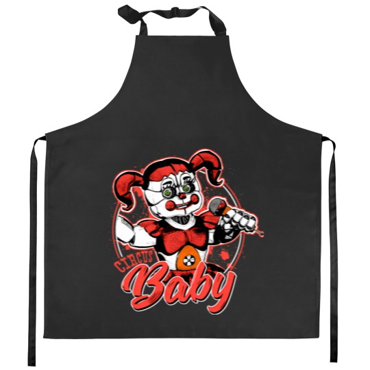 Discover Circus Baby Five Nights At Freddy's Fine Cotton Jersey Mens and Ladies Womens Kitchen Aprons Unisex Adult Sizes