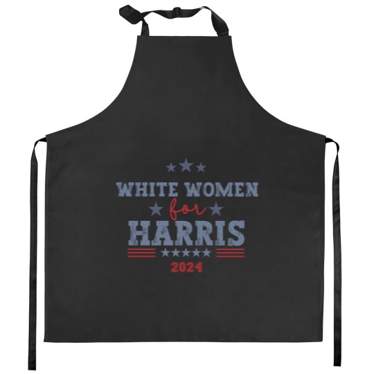 Discover Support Kamala Harris 2024 Kitchen Aprons - White Women for Harris