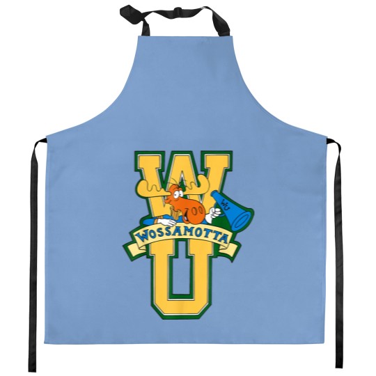 Discover Rocky and Bullwinkle Wossamotta U Logo Kitchen Aprons
