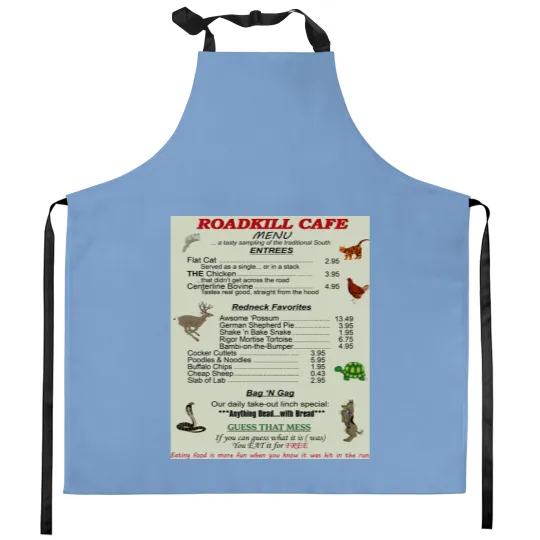 Discover Road Kill Cafe Premium Matte Vertical Poster Kitchen Aprons