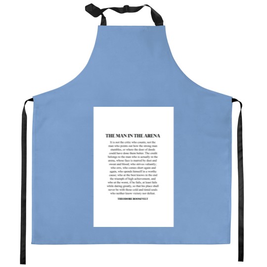Discover The Man In The Arena, Theodore Roosevelt Quote Canvas Kitchen Aprons