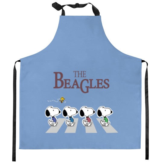 Discover The Beagles Abbey Road Inspired Kitchen Aprons, Snoopy Kitchen Aprons