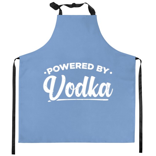 Discover Powered By Vodka | Vodka Lover Gift Kitchen Aprons
