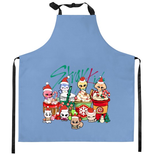 Discover Christmas SKZOO Coffee Kitchen Aprons, Stray Kids Christmas Kitchen Aprons