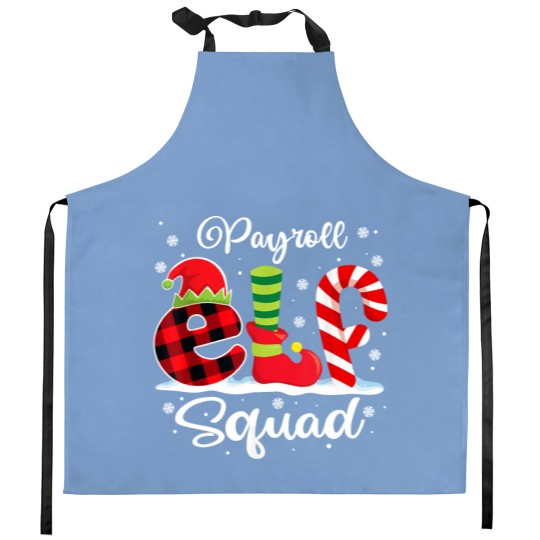 Discover Payroll Elf Squad Christmas Payroll Manager Matching Kitchen Aprons
