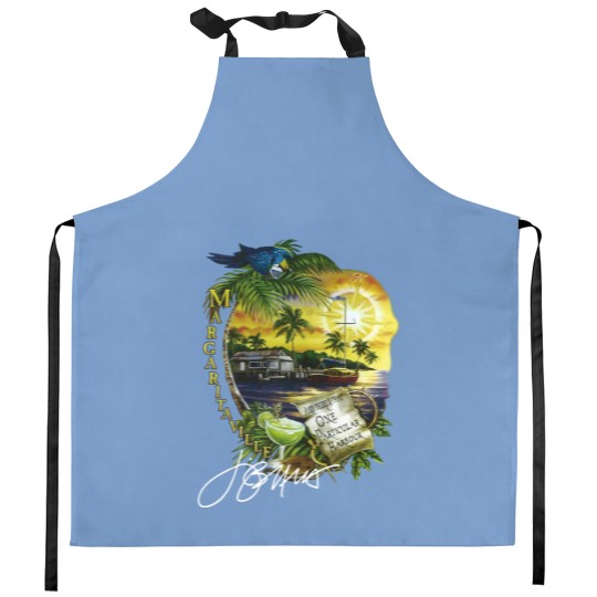 Discover Jimmy Buffett 1983 One Particular Harbor Signature Kitchen Aprons