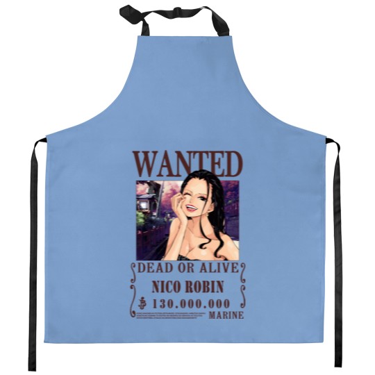 Discover Nico Robin Wanted One Piece Anime Kitchen Aprons