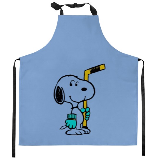 Discover Snoopy Ice Hockey Kitchen Aprons